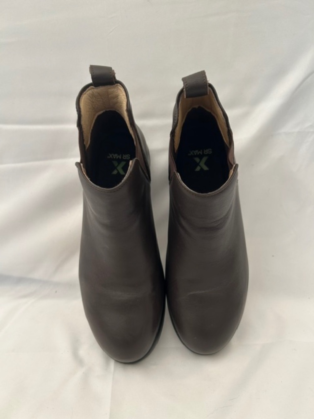 Women's Brown Marie MaxTrax Steel Toe SRO Chelsea Boot